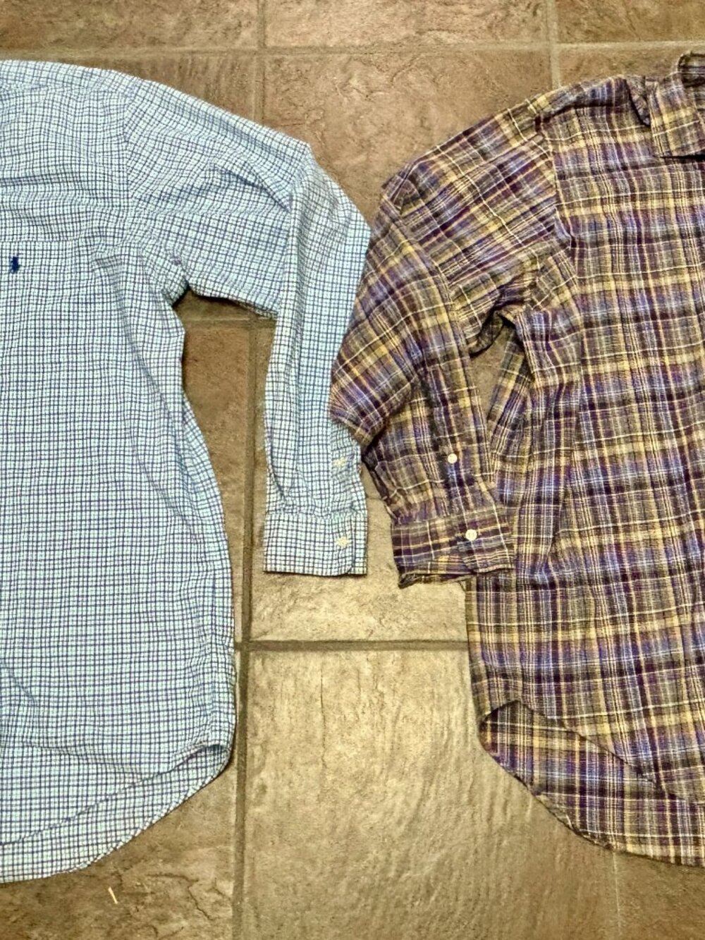 ~~Polo Ralph Lauren Lot of 2 Men’s Classic Fit 2XL Plaid Woven Button-Down ***S